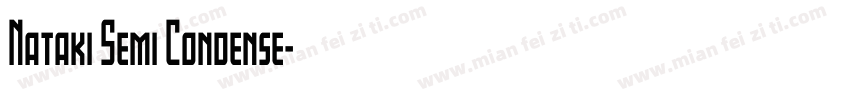Nataki Semi Condense字体转换